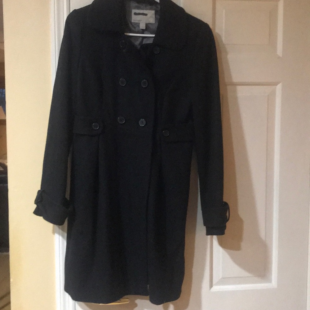 Old Navy Black wool blend dress coat